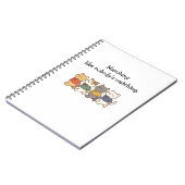 Carnet Wonky Zoo Marching Cats Spiral Photo Notebook (Côté gauche)