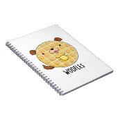 Carnet Woofles Waffle de chien drôle de jeu de mots  (Côté Droit)