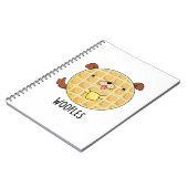 Carnet Woofles Waffle de chien drôle de jeu de mots  (Côté gauche)
