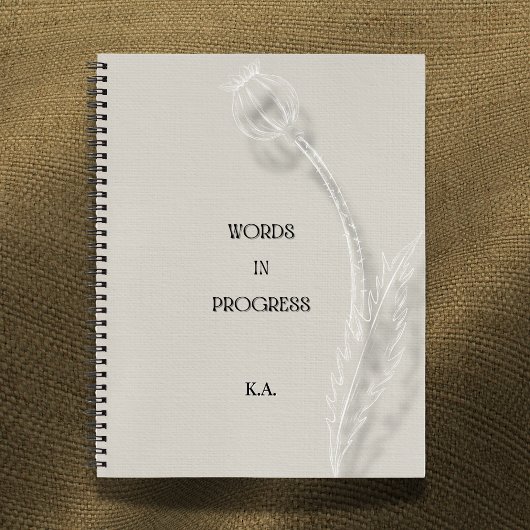 Carnet Words in Progress Minimalist Writing Notebook