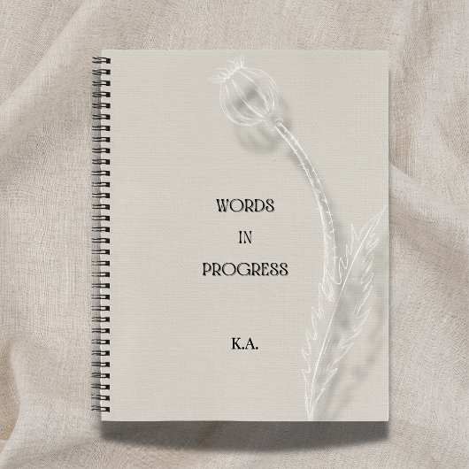 Carnet Words in Progress Minimalist Writing Notebook