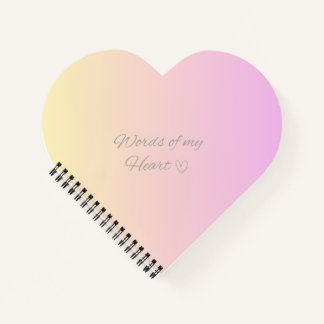 Carnet "words of my heart",Spiral Notebook