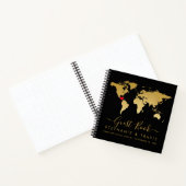 Carnet World Map Heart Destination Guest Book (Intérieur)