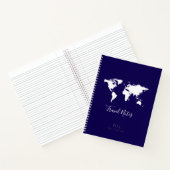 Carnet World Map travel notes blue (Intérieur)