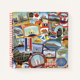 Carnet World Travel Motif