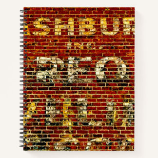 Carnet Worn Grunge Sign Paint on Brick Building Photo 