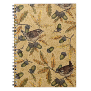 Carnet Wrens et glands sur le miel