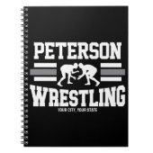 Carnet Wrestler AJOUTER LE NOM École Athlète Équipe de lu (Devant)