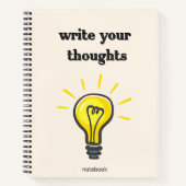 Carnet Write Your Thoughts – Elegant Lined Notebook (Devant)