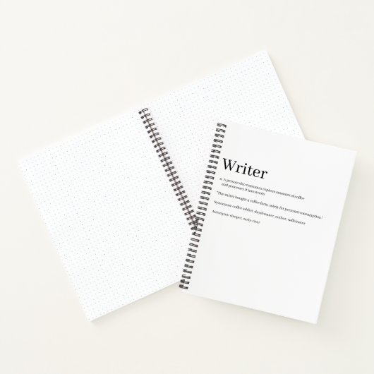 Carnet Writer Definition Notebook - Funny (Intérieur)