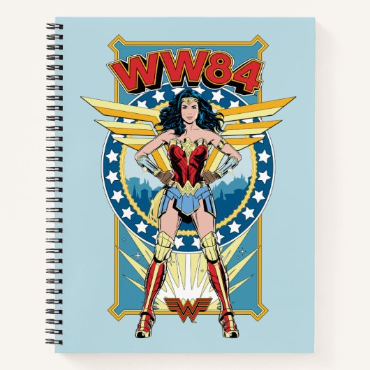 Carnet WW84 | Retro Comic Wonder Woman Badge de caractère (Devant)