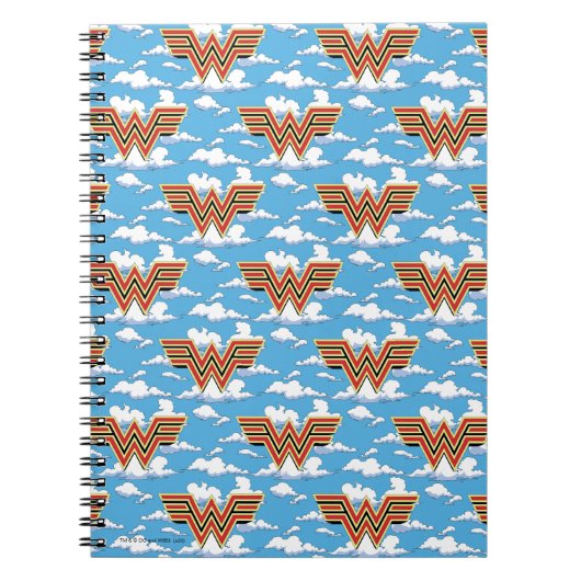 Carnet WW84 | Retro Comic Wonder Woman Logo Motif Cloud (Devant)