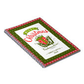 Carnet Xmas Sleigh Red Green Ribbon Snowflake Texte perso (Côté Droit)