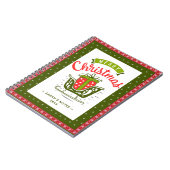 Carnet Xmas Sleigh Red Green Ribbon Snowflake Texte perso (Côté gauche)