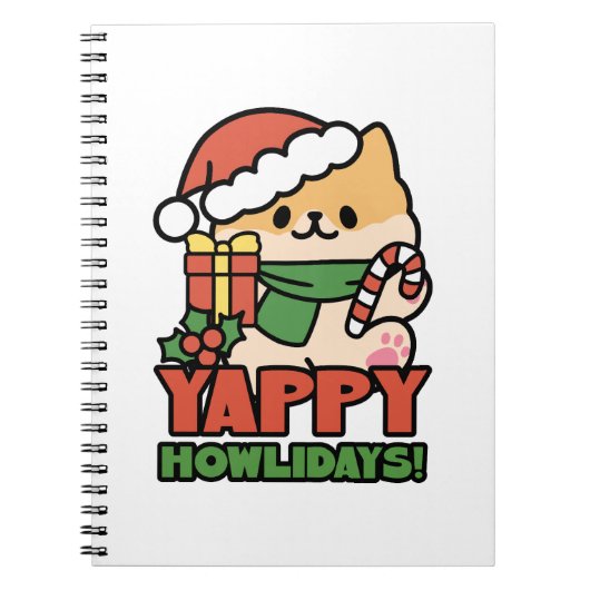 Carnet Yappy Howlidays - Jote Christmas Dog Cartoon (Devant)