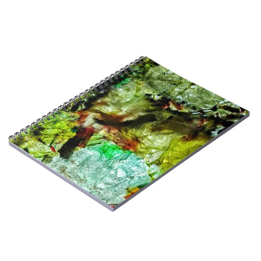 Carnet Yellow abstract Spiral Photo Notebook,Halcyon  (Côté gauche)