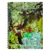 Carnet Yellow abstract Spiral Photo Notebook,Halcyon  (Devant)
