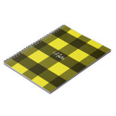 Carnet Yellow and Black Guingham (Côté gauche)