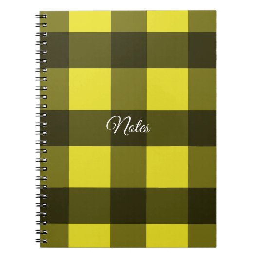 Carnet Yellow and Black Guingham (Devant)