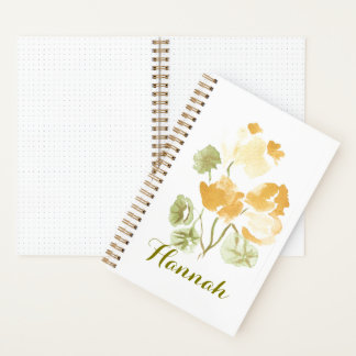 Carnet Yellow Blooms Spiral Notebook