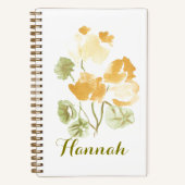 Carnet Yellow Blooms Spiral Notebook (Recto)