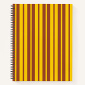 Carnet Yellow Brown Stylish Stripes Pattern Design  (Devant)