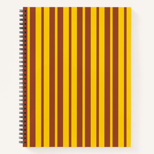 Carnet Yellow Brown Stylish Stripes Pattern Design  (Devant)