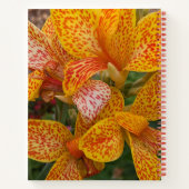 Carnet Yellow Canna Lily with Red Speckles Floral (Dos)