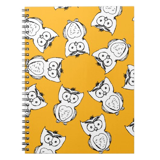 Carnet Yellow Cute Animal Pattern (Devant)