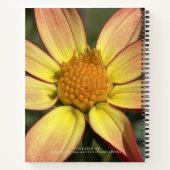Carnet Yellow Dahlia Customizable Spiral Notebook (Dos)