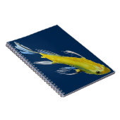 Carnet Yellow koi Japonais carp watercolour art fish (Côté Droit)