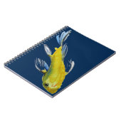Carnet Yellow koi Japonais carp watercolour art fish (Côté gauche)