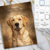 Carnet Yellow Lab Labrador Retriever Personnalisé