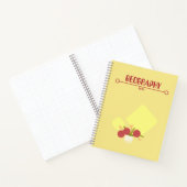 Carnet Yellow Notebook with red geometric flowers  (Intérieur)