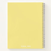 Carnet Yellow Notebook with red geometric flowers  (Dos)