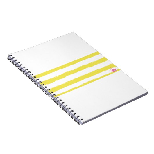 Carnet Yellow stripes and a pink crown Notebook (Côté Droit)