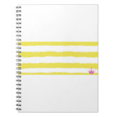 Carnet Yellow stripes and a pink crown Notebook (Devant)