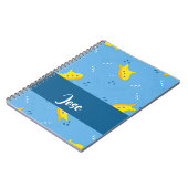 Carnet Yellow submarine and fish on blue (Côté gauche)