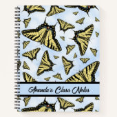 Carnet Yellow Swallowtail Butterflies Design Personalized (Devant)