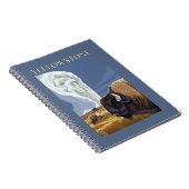 Carnet YellowstoneBison avec la vieille foi (Côté Droit)