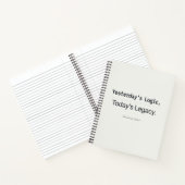 Carnet Yesterday's Logic Today's Legacy Developer Quote (Intérieur)