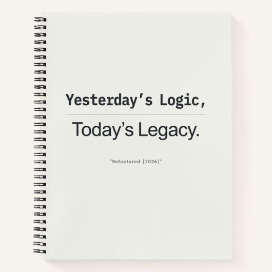 Carnet Yesterday's Logic Today's Legacy Developer Quote (Devant)