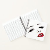 Carnet Yeux foncés Lèvres rouges Femmes Visage beauté Art (Intérieur)