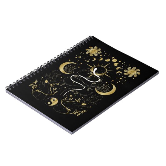 Carnet Yin Yang Crescent Moon Sun Celestial Snakes (Côté gauche)