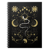 Carnet Yin Yang Crescent Moon Sun Celestial Snakes (Devant)