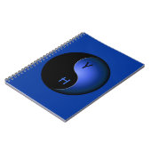 Carnet yin yang monogram - blue (Côté gauche)