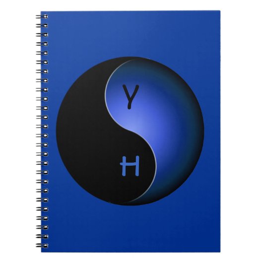Carnet yin yang monogram - blue (Devant)