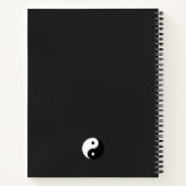 Carnet Yin-Yang noir et blanc en Arrière - plan gris (Dos)