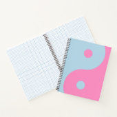 Carnet Yin Yang vintage Rose Et Bleu (Intérieur)