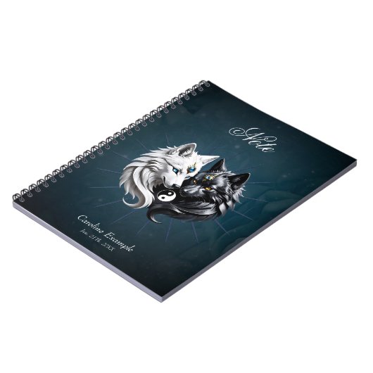Carnet Yin Yang Wolves. (Côté gauche)